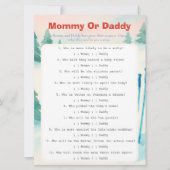 Invitation Après Bébé ski baby Guess Who Game card (Devant)