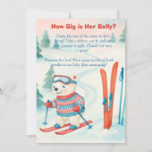 Invitation Après Bébé Ski Baby How Big Is Her Belly sign (Dos)