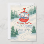 Invitation Après Bébé ski baby Woodland Diaper Raffle Table (Dos)