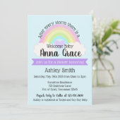 Invitation Après chaque tempête Il y a un Baby shower arc-en- (Debout devant)