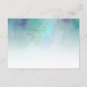 Invitation Après Cool de fête Couleurs Aqua bleu violet blanc (Devant)