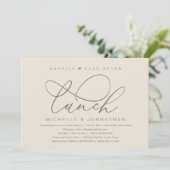 Invitation Après déjeuner, pour toujours, fête romantique mod (Debout devant)