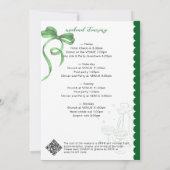 Invitation Aprés Golf Martini Coquette Bow Bachelorette Party (Dos)