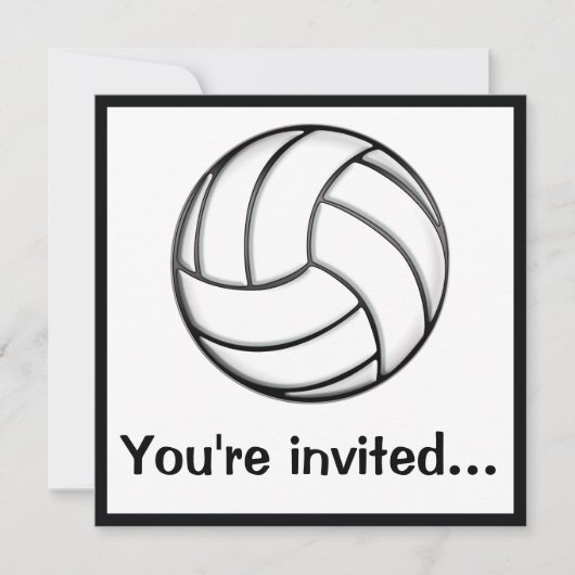 Invitation Après-Jeu de volley-ball (Devant)