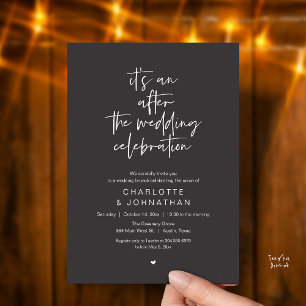 Invitation Après la célébration de mariage, brunch moderne