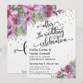 Invitation Après la célébration de mariage Confettis de fleur (Devant / Derrière)