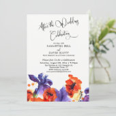 Invitation Après la célébration de mariage Coquelicots rouges (Debout devant)