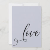 Invitation Après la célébration de mariage Élégant bleu pouss (Dos)