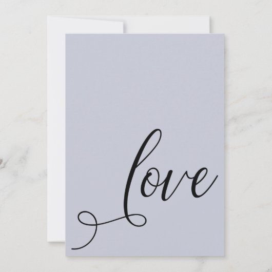 Invitation Après la célébration de mariage Élégant bleu pouss (Dos)