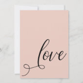 Invitation Après la célébration de mariage Élégant rose blush (Dos)