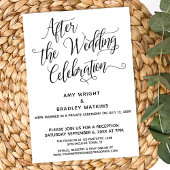 Invitation Après la célébration de mariage Élégant Script