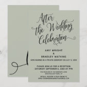 Invitation Après la célébration de mariage élégant script sag (Devant / Derrière)