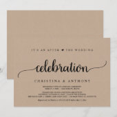 Invitation Après la célébration de mariage, évasion amoureuse (Devant / Derrière)