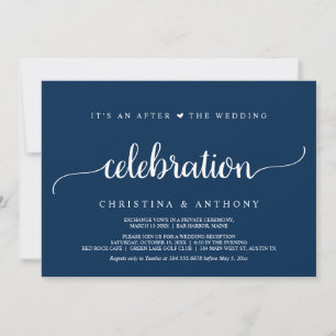 Invitation Après la célébration de mariage, évasion rustique