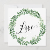Invitation Après la Célébration de Mariage Réception Verte un (Dos)