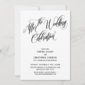Invitation Après la Célébration de Mariage Script Élaboré (Devant)