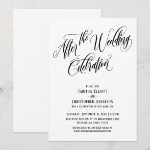 Invitation Après la Célébration de Mariage Script Élaboré