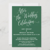 Invitation Après la célébration de mariage Simple Leaf Green (Devant)