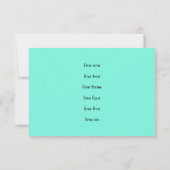 Invitation Après la fête Aqua et l'étoile bleue de David (Dos)