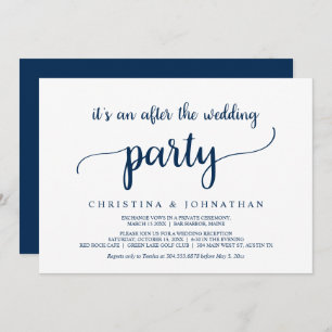 Invitation Après la fête de mariage, Modern Rustic Elopement 