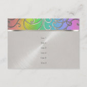 Invitation Après la fête Elegant Arc-en-ciel et Silver Filigr (Dos)