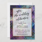Invitation Après la fête Mariage Abstraite avec l'or (Devant)