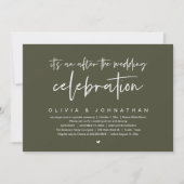 Invitation Après La Fête Mariage Dîner Moderne (Devant)