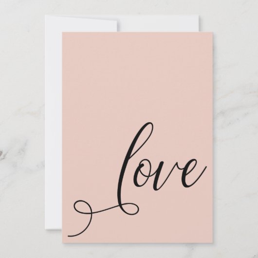 Invitation Après la fête Mariage Elégant rose pâle (Dos)