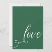 Invitation Après la fête Mariage Simple Leaf Green (Dos)