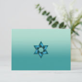 Invitation Après la partie Turquoise Ombre avec étoile (Debout devant)