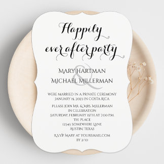 Invitation Après la typographie du Mariage de poste du Parti