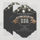 Invitation APRÈS LE BBQ DE MARIAGE JE FAIS Lumières de pot Ma (Devant / Derrière)