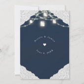 Invitation APRÈS LE BBQ MARIAGE Bleu Mason Jar Lumières & Den (Dos)