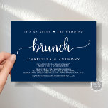 Invitation Après Le Brunch Mariage, Rustic Elopement Invitat<br><div class="desc">Belle Après le mariage Brunch Invitation,  Mariage Elopement Faire-part / carte d'invitation,  en bleu marine rustique classe,  simple,  design minimaliste. C'est parfait pour votre réception de mariage et fête post-mariage. Ajoutez vos détails dans la police correspondante / lettrage. #TeeshaDerrick</div>