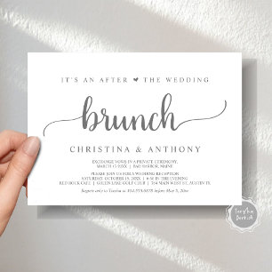 Invitation Après Le Brunch Mariage, Rustic Elopement Invitat