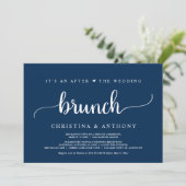 Invitation Après Le Brunch Mariage, Rustic Elopement Invitat (Debout devant)