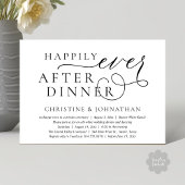 Invitation Après le dîner de bonheur éternel, fête d'élopemen