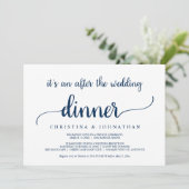 Invitation Après le dîner de mariage, évasion moderne rustiqu (Debout devant)
