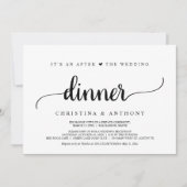 Invitation Après le dîner de mariage, évasion rustique (Devant)
