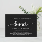 Invitation Après Le Dîner Mariage, Rustic Elopement (Debout devant)