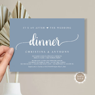 Invitation Après Le Dîner Mariage, Rustic Elopement
