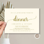 Invitation Après Le Dîner Mariage, Rustic Elopement<br><div class="desc">Belle Après le dîner mariage Invitation,  Mariage Elopement Faire-part / Carte d'invitation,  en or rustique,  design simple,  minimaliste. C'est parfait pour votre réception de mariage et fête post-mariage. Ajoutez vos détails dans la police correspondante / lettrage. #TeeshaDerrick</div>