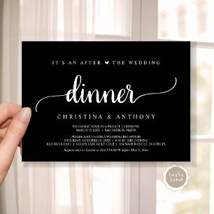 Invitation Après Le Dîner Mariage, Rustic Elopement