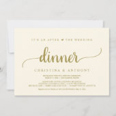Invitation Après Le Dîner Mariage, Rustic Elopement (Devant)