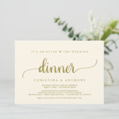 Invitation Après Le Dîner Mariage, Rustic Elopement (Debout devant)