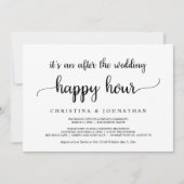 Invitation Après le Happy Hour de mariage, Élitisme Rustique (Devant)