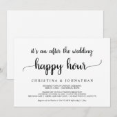 Invitation Après le Happy Hour de mariage, Élitisme Rustique (Devant / Derrière)
