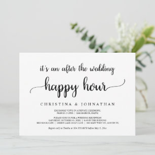 Invitation Après le Happy Hour de mariage, Élitisme Rustique