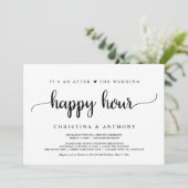 Invitation Après le Happy Hour de mariage, évasion rustique (Debout devant)