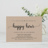Invitation Après le Happy Hour de mariage, Fête d'élopement (Debout devant)